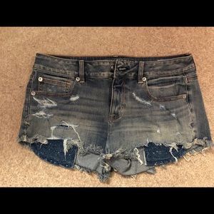 American eagle distressed jean shorts